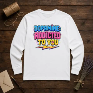 Pretty Dopamine Addicted To You Pixel Love Long Sleeve Shirt