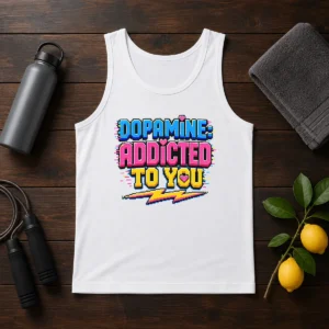 Pretty Dopamine Addicted To You Pixel Love Tank Top