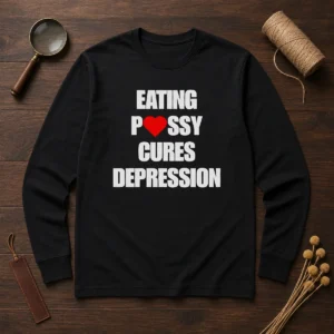 Pretty Eating Pssy Cures Depression Long Sleeve Shirt