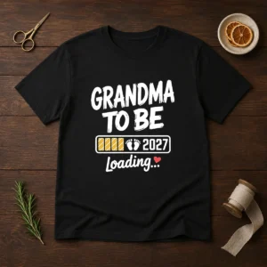 Pretty Grandma To Be 2027 Loading Pregnancy Announcement