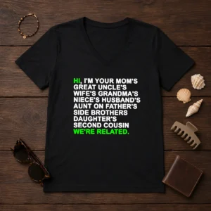 Pretty Hi I'M Your Mom'S Great Uncle'S Wife'S Grandma'S Niece'S Husband'S V-Neck Shirt