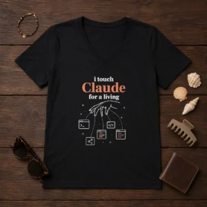 Pretty I Touch Claude For A Living Programmer V-Neck Shirt
