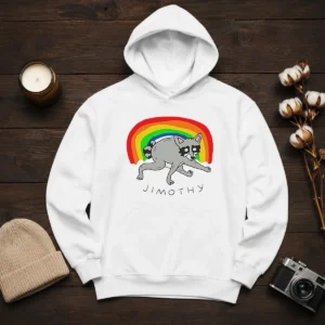 Pretty Jimothy The Raccoon Rainbow Funny Animal Hoodie