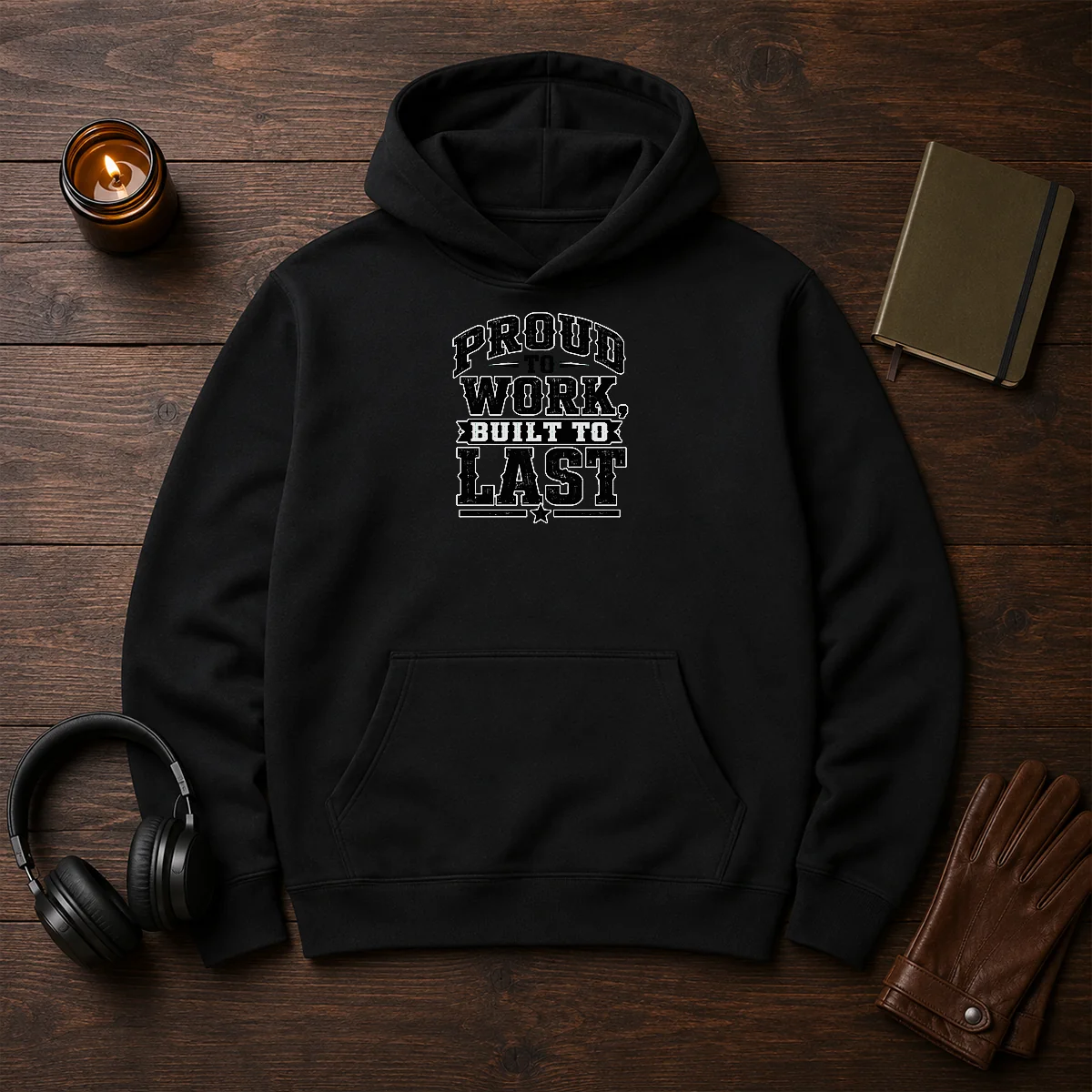 Pretty Labour Day Proud Worker Silhouette Hoodie