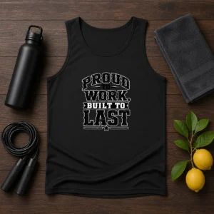Pretty Labour Day Proud Worker Silhouette Tank Top