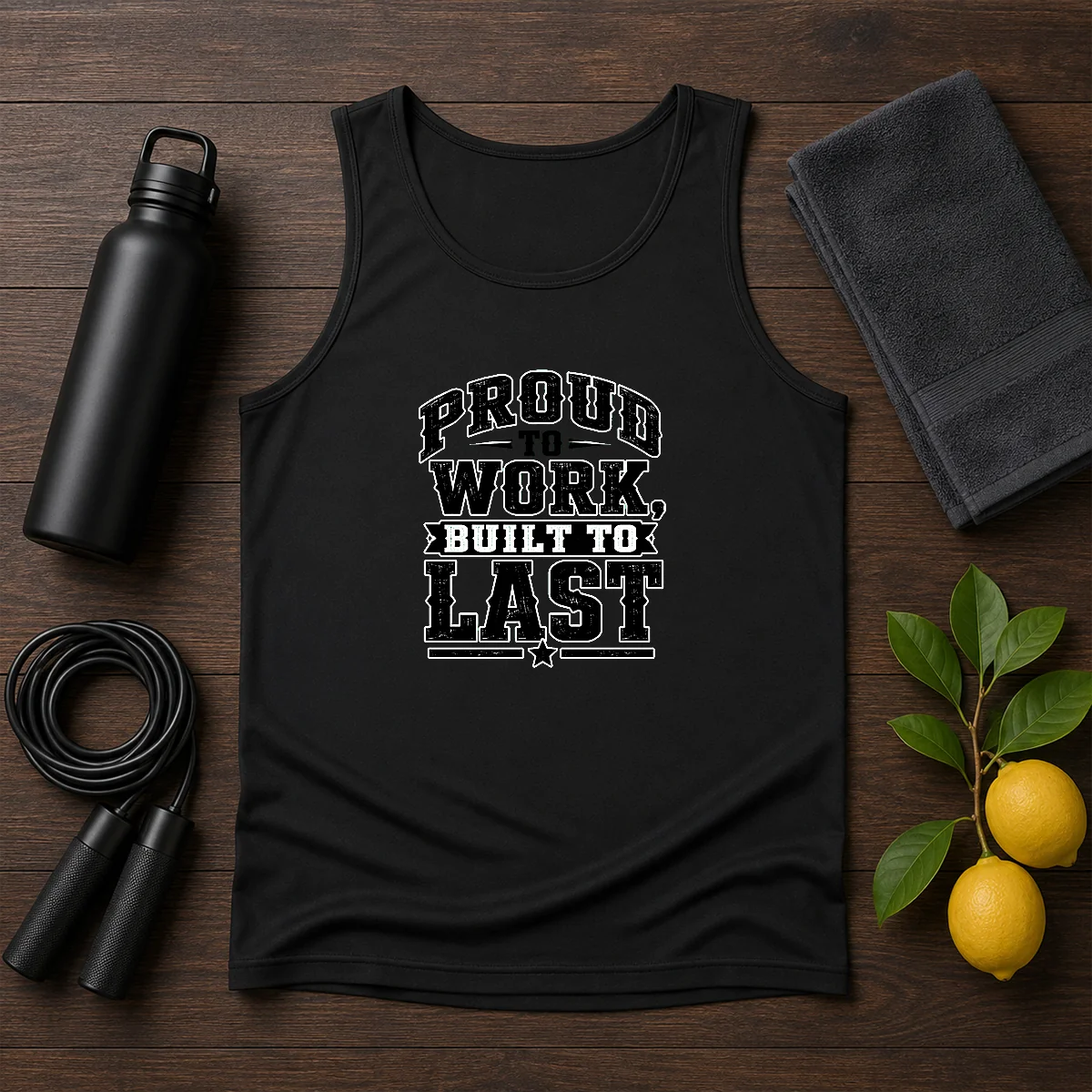 Pretty Labour Day Proud Worker Silhouette Tank Top