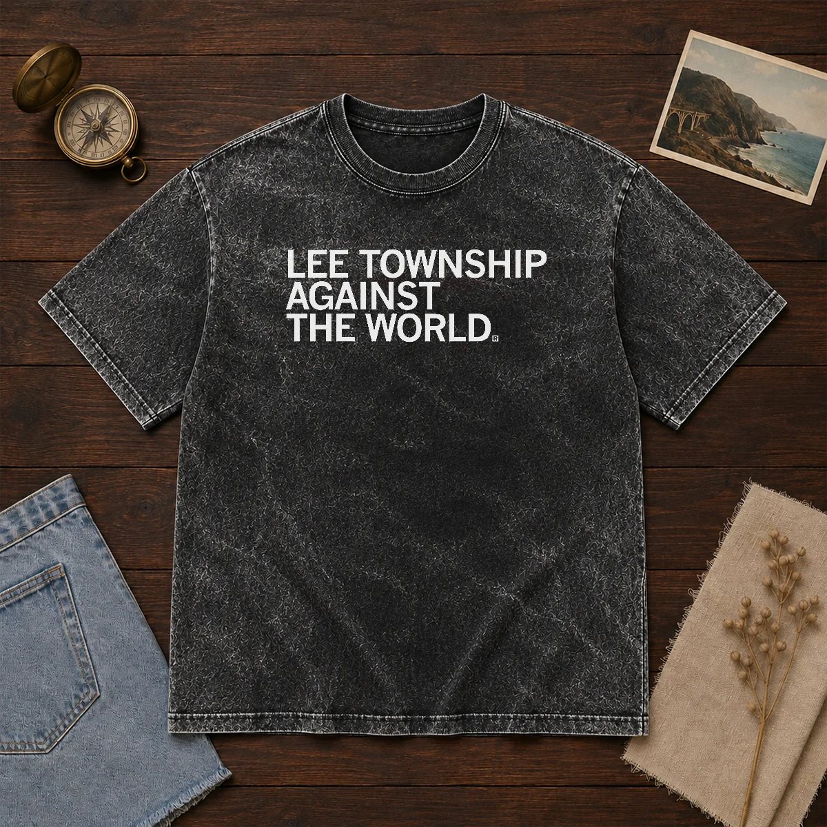 Pretty Lee Township Against The World Washed T-Shirt