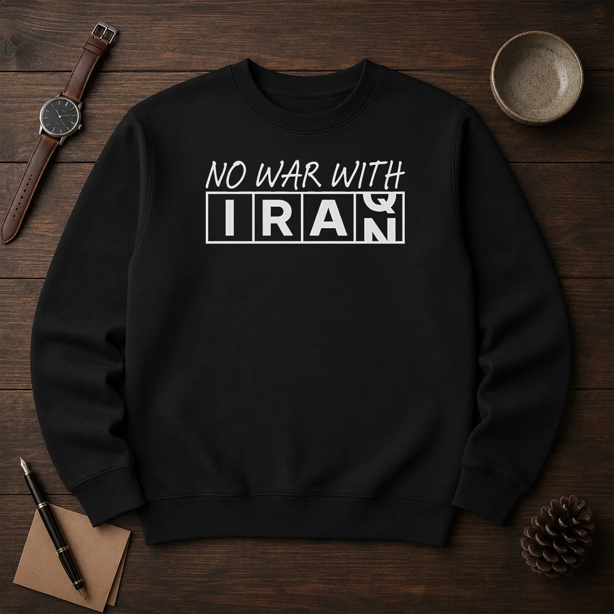 Pretty No War With Iran Political Protest Anti War Sweater