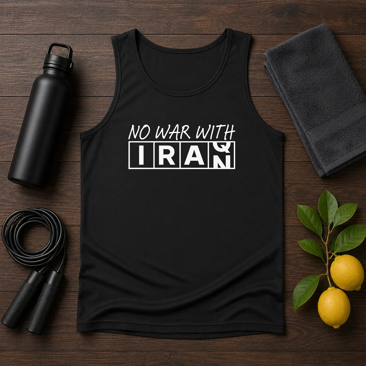 Pretty No War With Iran Political Protest Anti War Tank Top