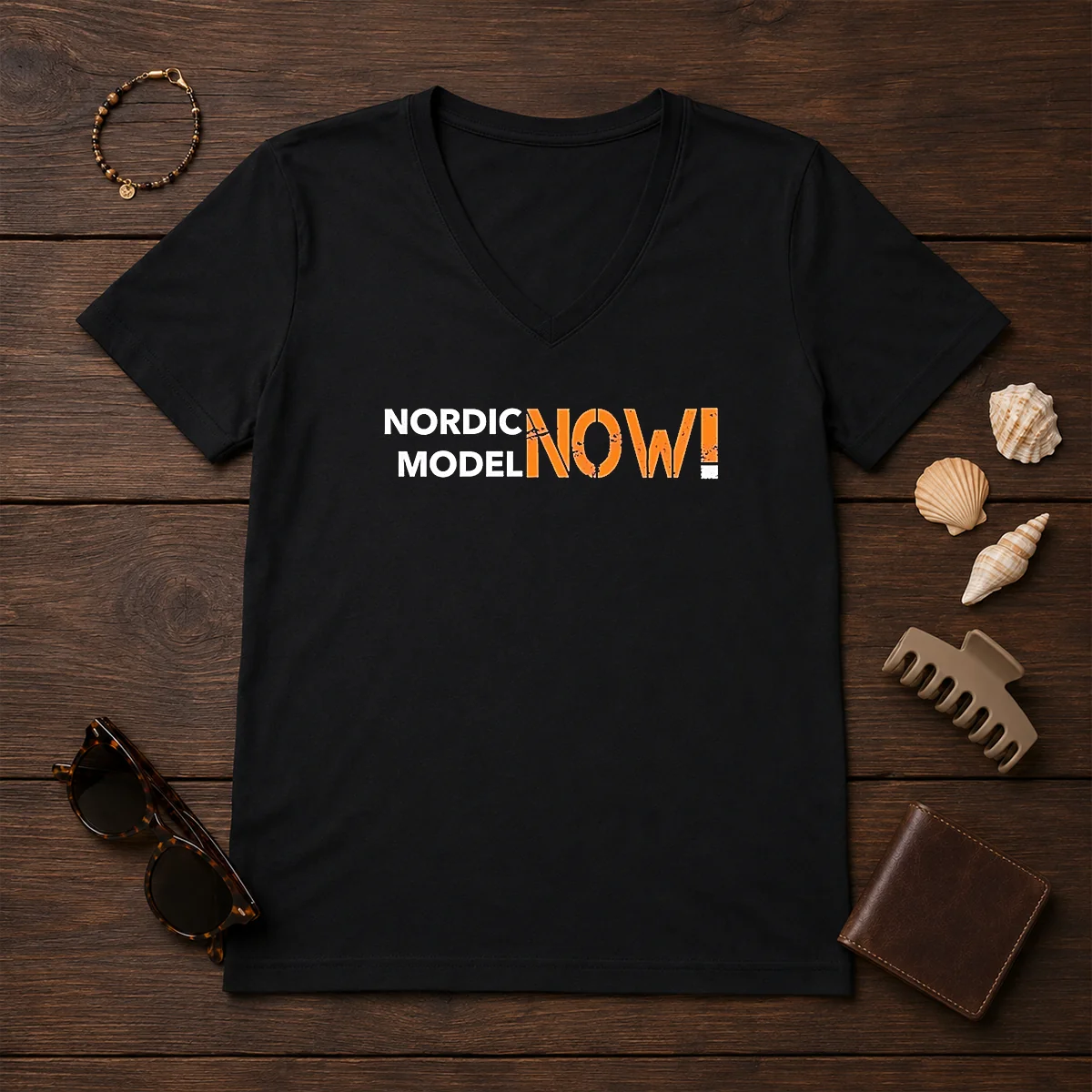 Pretty Nordic Model Now V-Neck Shirt Pretty Nordic Model Now V-Neck Shirt