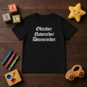 Pretty Oktober November Dismember Gothic Dark Kids T-Shirt