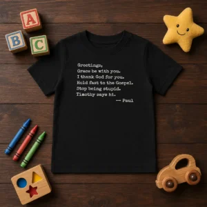 Pretty Paul Greetings Grace Be With You I Thank God For You Kids T-Shirt