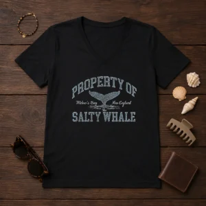 Pretty Property Of The Salty Whale V-Neck Shirt