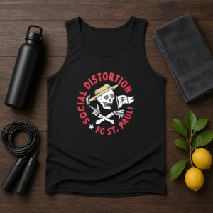 Pretty Social Distortion FC St Pauli Skull With Straw Hat And Flag Tank Top