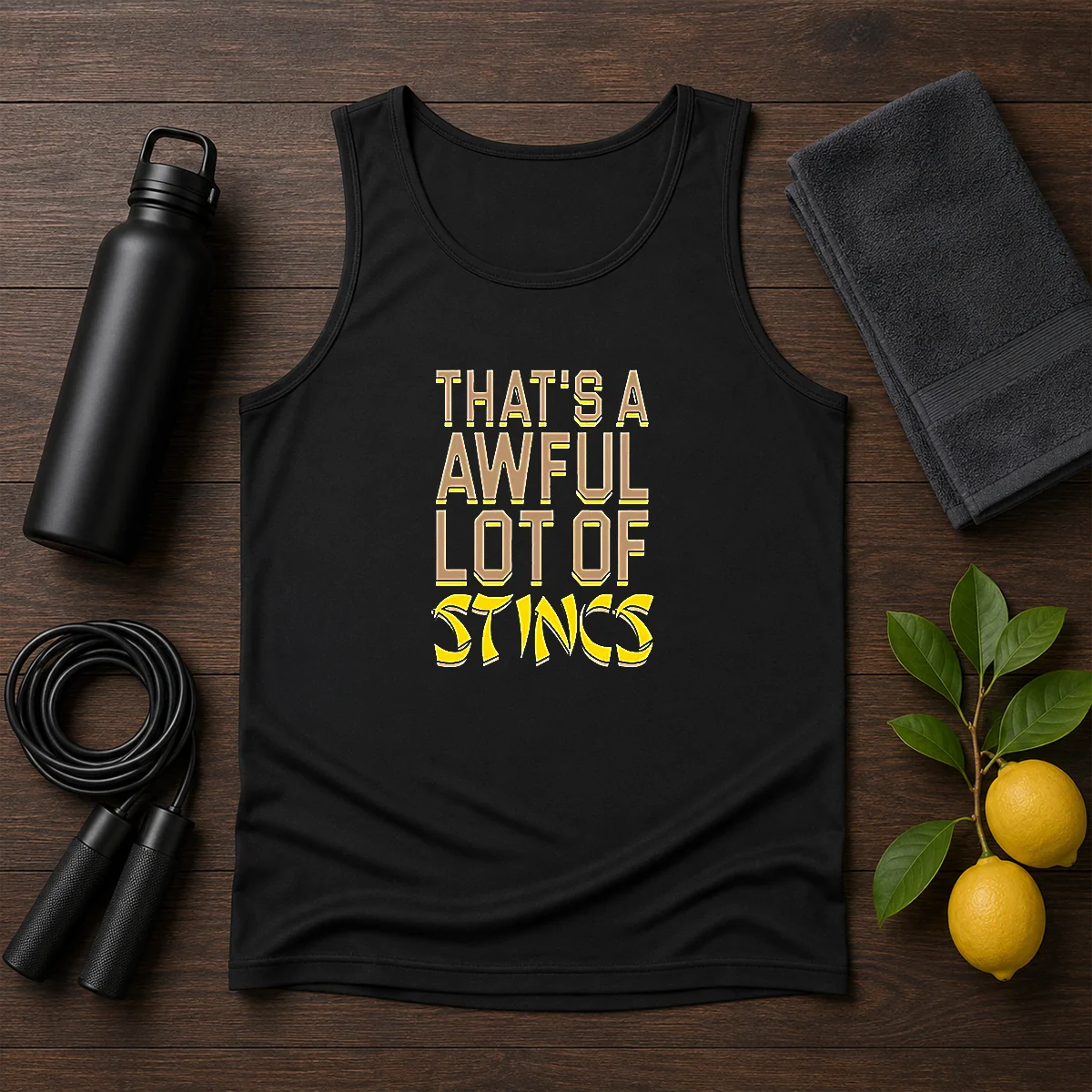 Pretty That'S A Awful Lot Of Stincs Quote Typography Tank Top