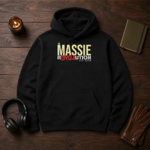 Pretty The Massie Revolution Est 2026 Political Movement Hoodie in black, featuring bold text and graphic print