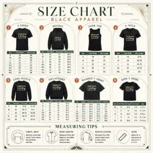 Size chart for Pretty There Is No LGBT Without The showing measurements in inches and cm
