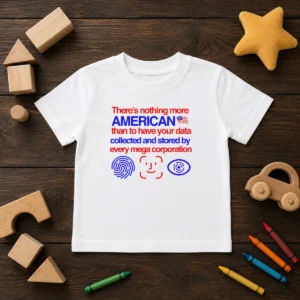 Pretty There Is Nothing More American Than To Have Your Data Collected And Stored By Every Mega Corporation Kids T-Shirt