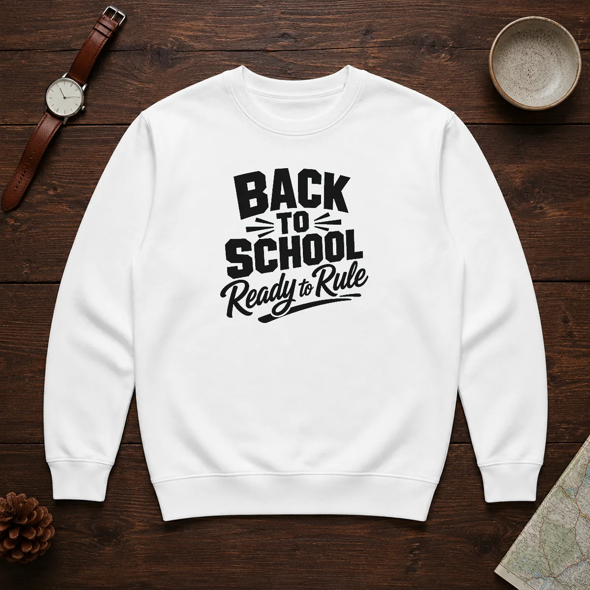 Top Back To School Ready To Rule Silhouette Sweater