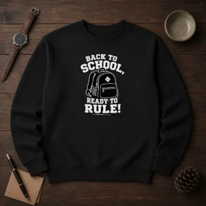 Top Back To School Ready To Rule Silhouette Sweater