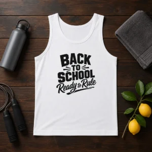 Top Back To School Ready To Rule Silhouette Tank Top