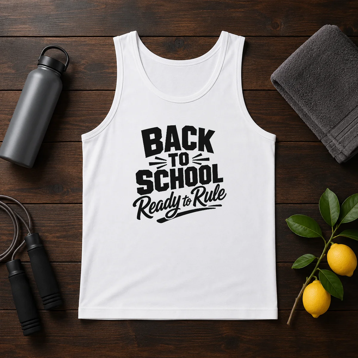 Top Back To School Ready To Rule Silhouette Tank Top