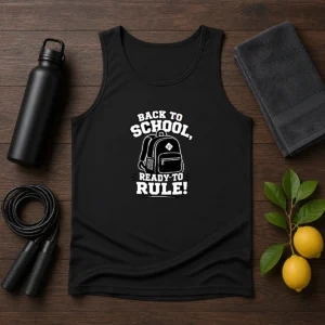 Top Back To School Ready To Rule Silhouette Tank Top
