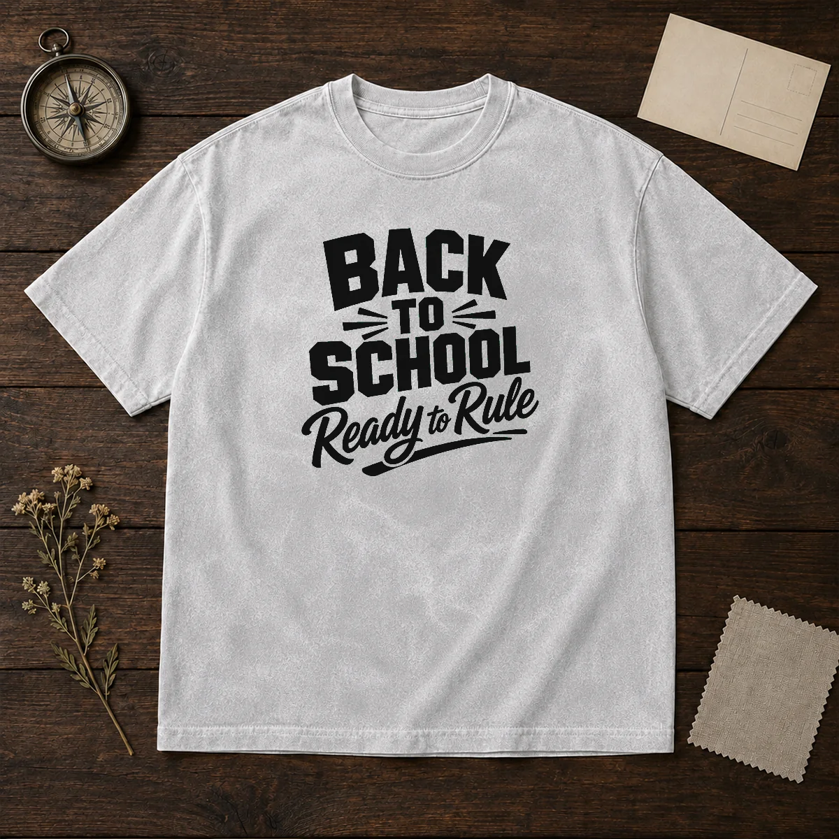 Top Back To School Ready To Rule Silhouette Washed T-Shirt