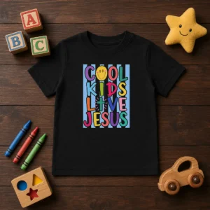 Top Cool Kids Love Jesus Kids T-Shirt