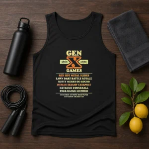 Top Gen X Games 1965 1980 Red Hot Metal Slides Tank Top