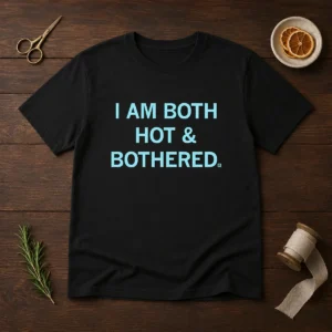 Top I Am Both Hot And Bothered t shirt in classic fit with bold text design on front