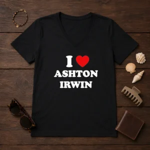 Top I Love Ashton Irwin V-Neck Shirt