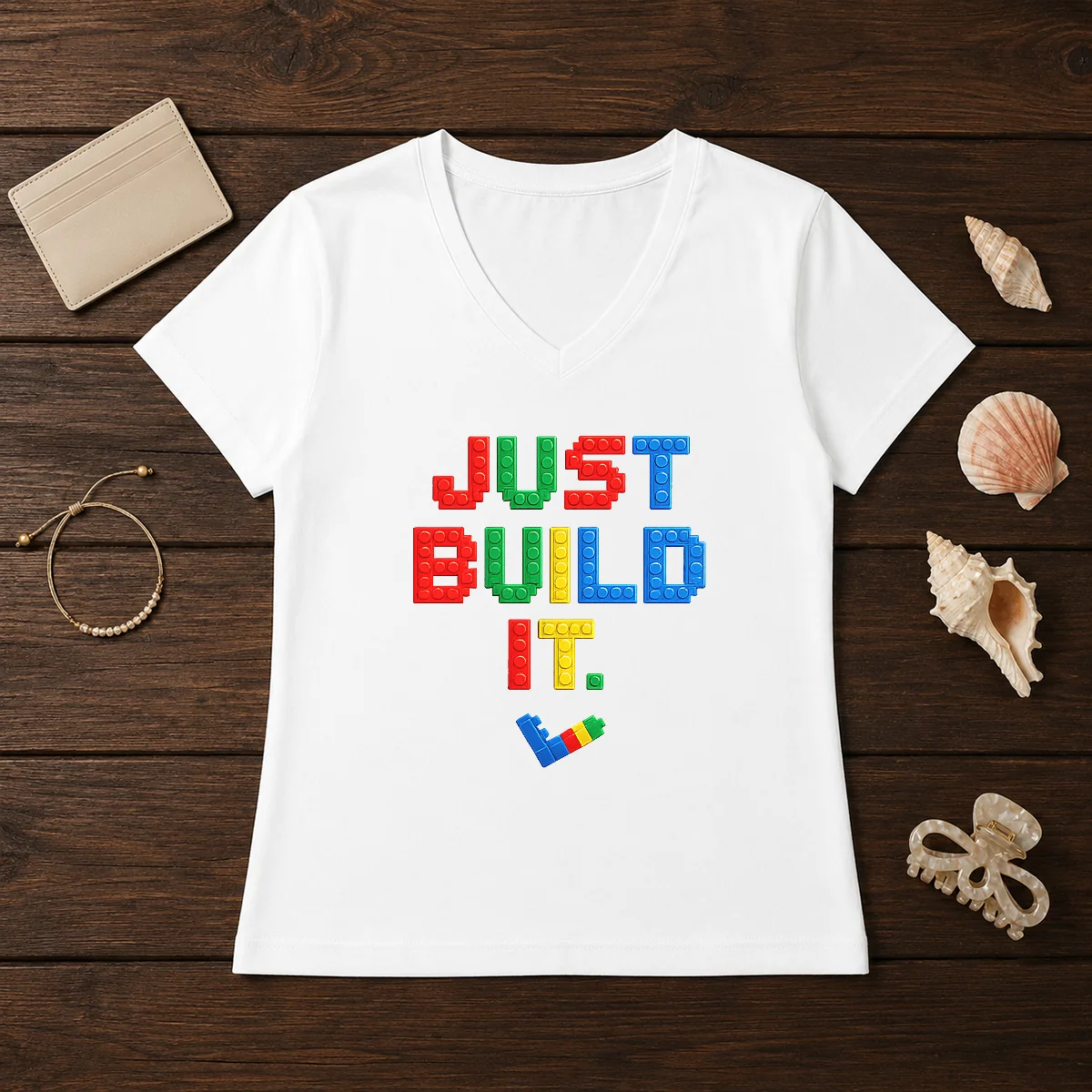Top Just Build It Master Builder V-Neck Shirt Top Just Build It Master Builder V-Neck Shirt