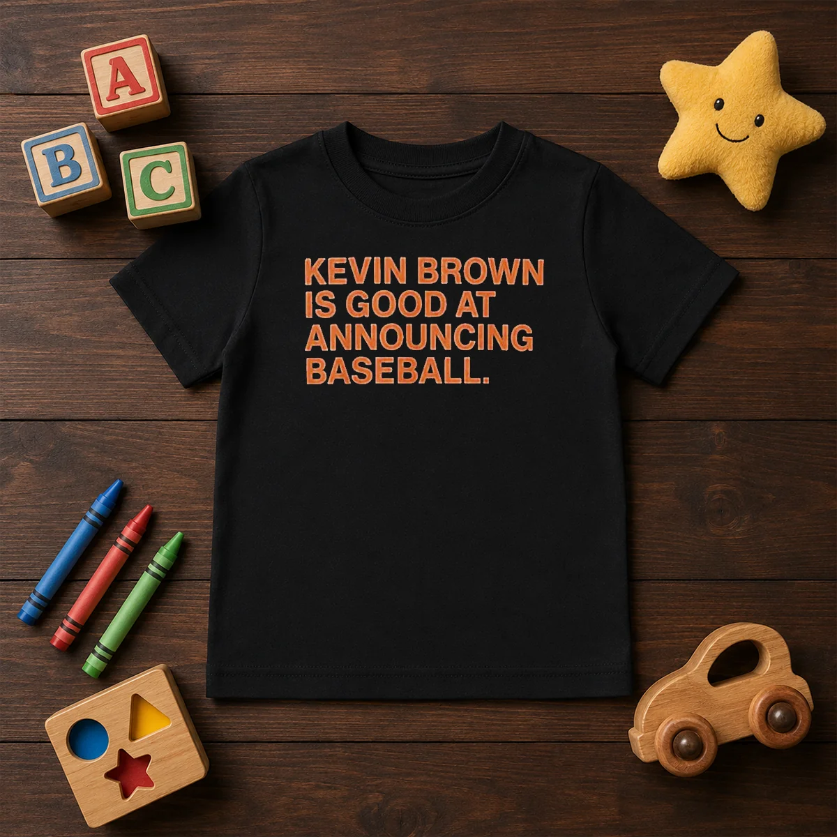 Top Kevin Brown Is Good At Announcing Baseball Kids T-Shirt