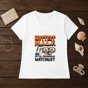 Top MILF Ivory V-Neck Shirt