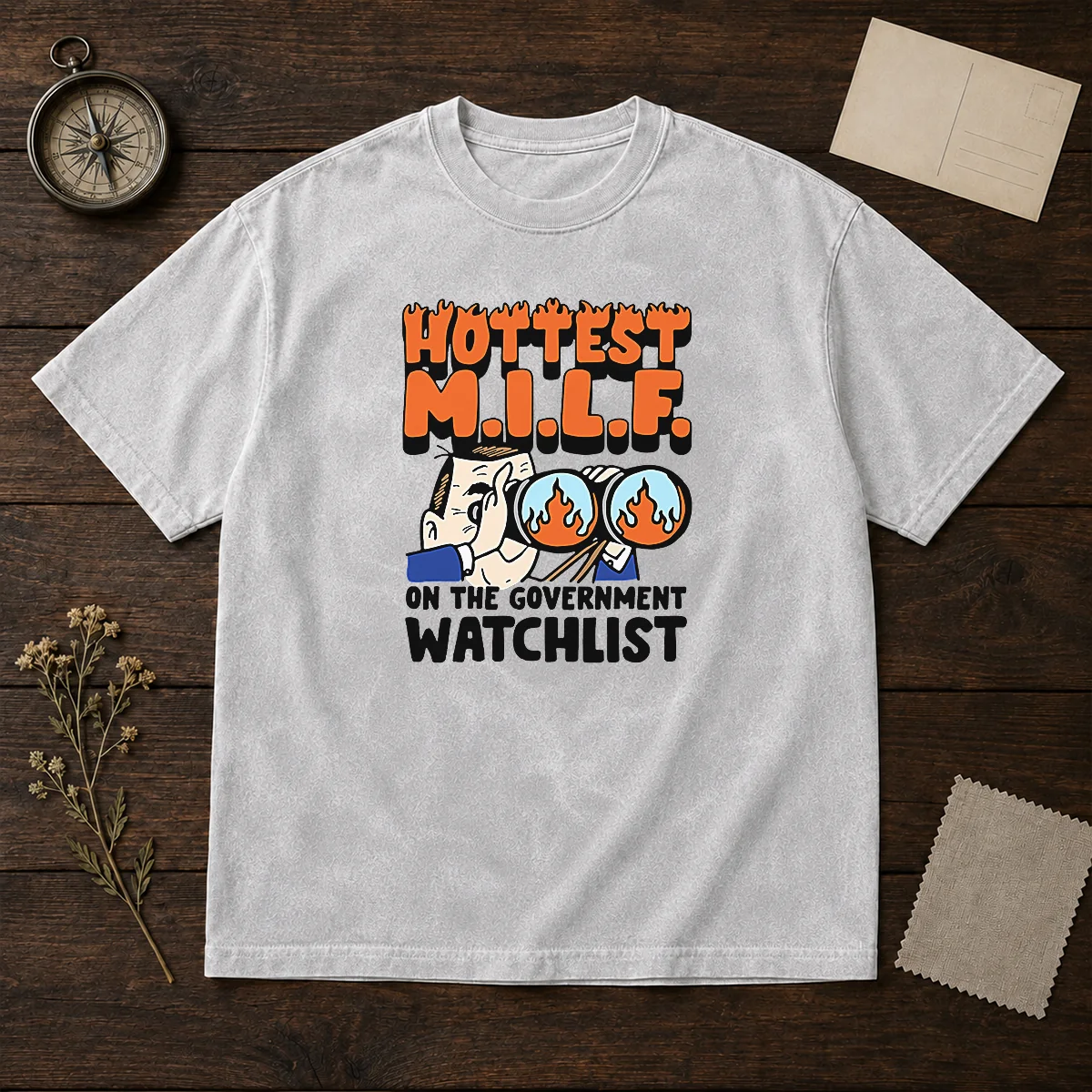 Top MILF Ivory Washed T-Shirt