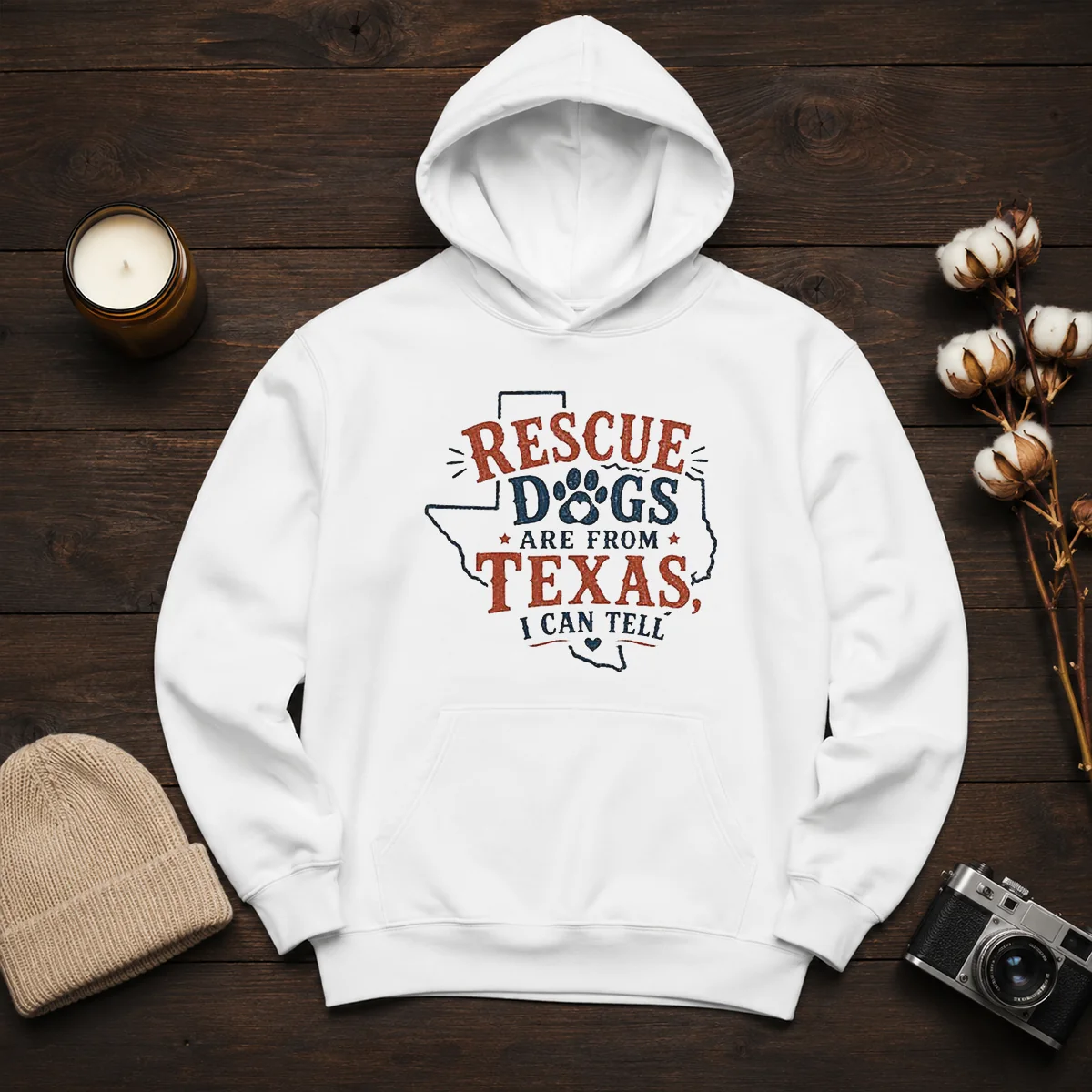 Top Rescue Dogs Are From Texas I Can Tell Hoodie