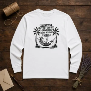 Top Summer Bank Holiday Stencil For Relaxed Vibes Long Sleeve Shirt