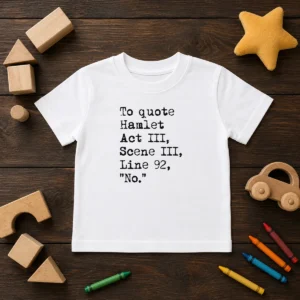 Top To Quote Hamlet Act III Scene III Line 92 No Kids T-Shirt