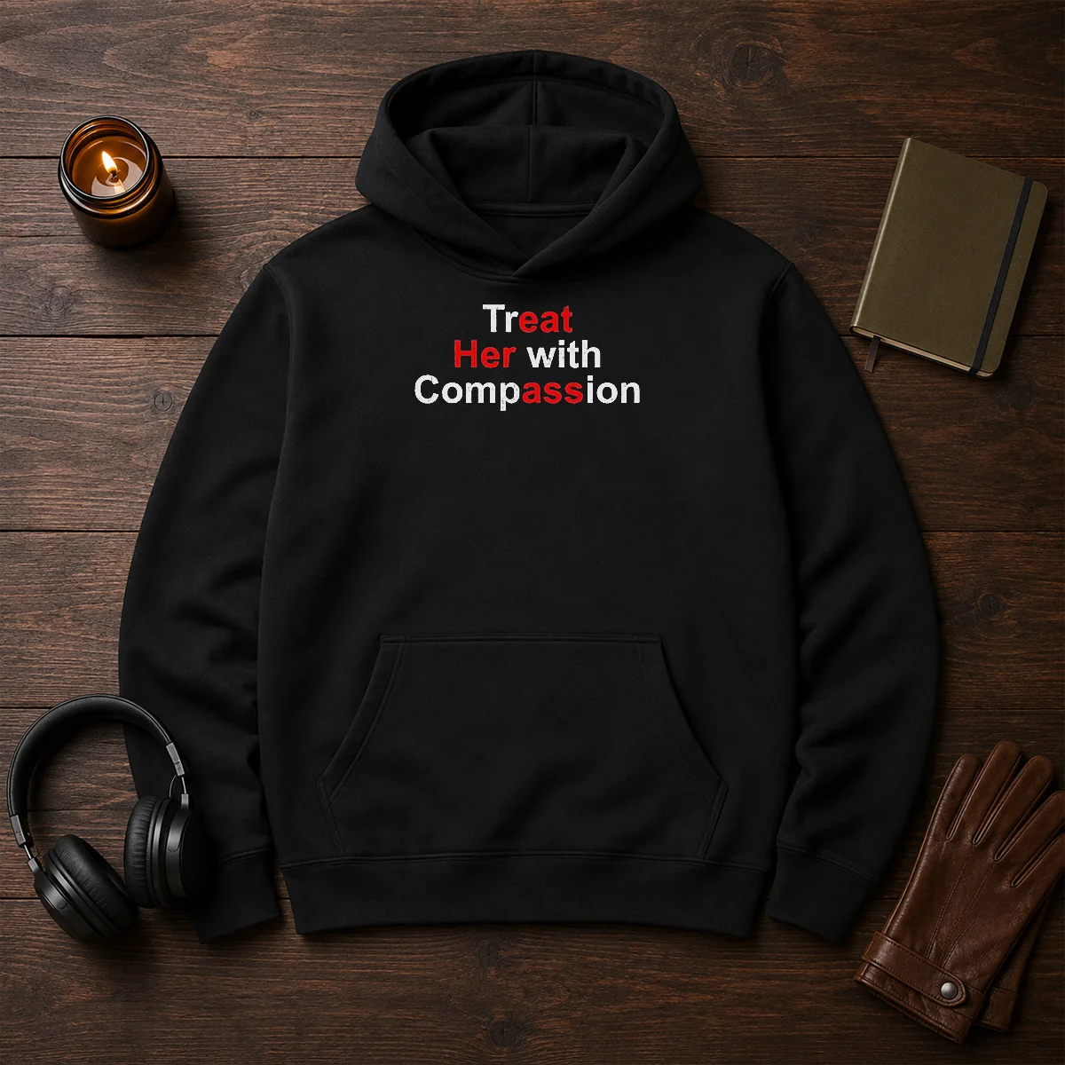Top Treat Her With Compassion Hoodie