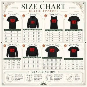 Top Union Yes AFL Clo size chart showing measurements in inches and centimeters for accurate sizing