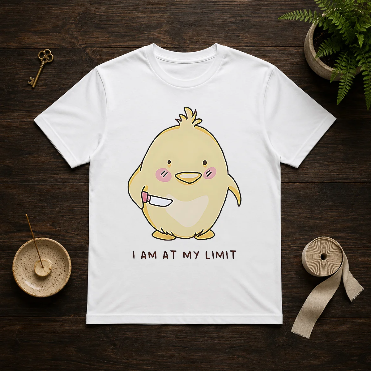 Top Yellow Chick Holding Knife I Shirt Top Yellow Chick Holding Knife I Shirt
