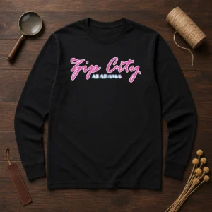 Top Zip City Alabama Southern Town Long Sleeve Shirt