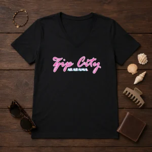Top Zip City Alabama Southern Town V-Neck Shirt