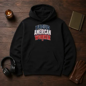 Funny Proud American Worker Labour Day Streetwear Hoodie