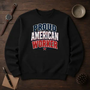 Funny Proud American Worker Labour Day Streetwear Sweater
