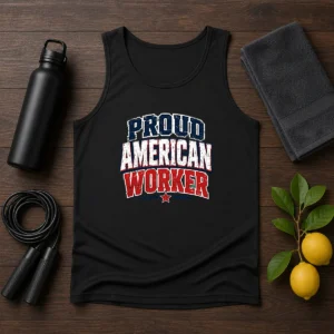 Funny Proud American Worker Labour Day Streetwear Tank Top