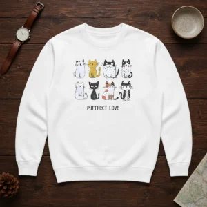 Funny Purrfect Love Cat 2026 Sweater