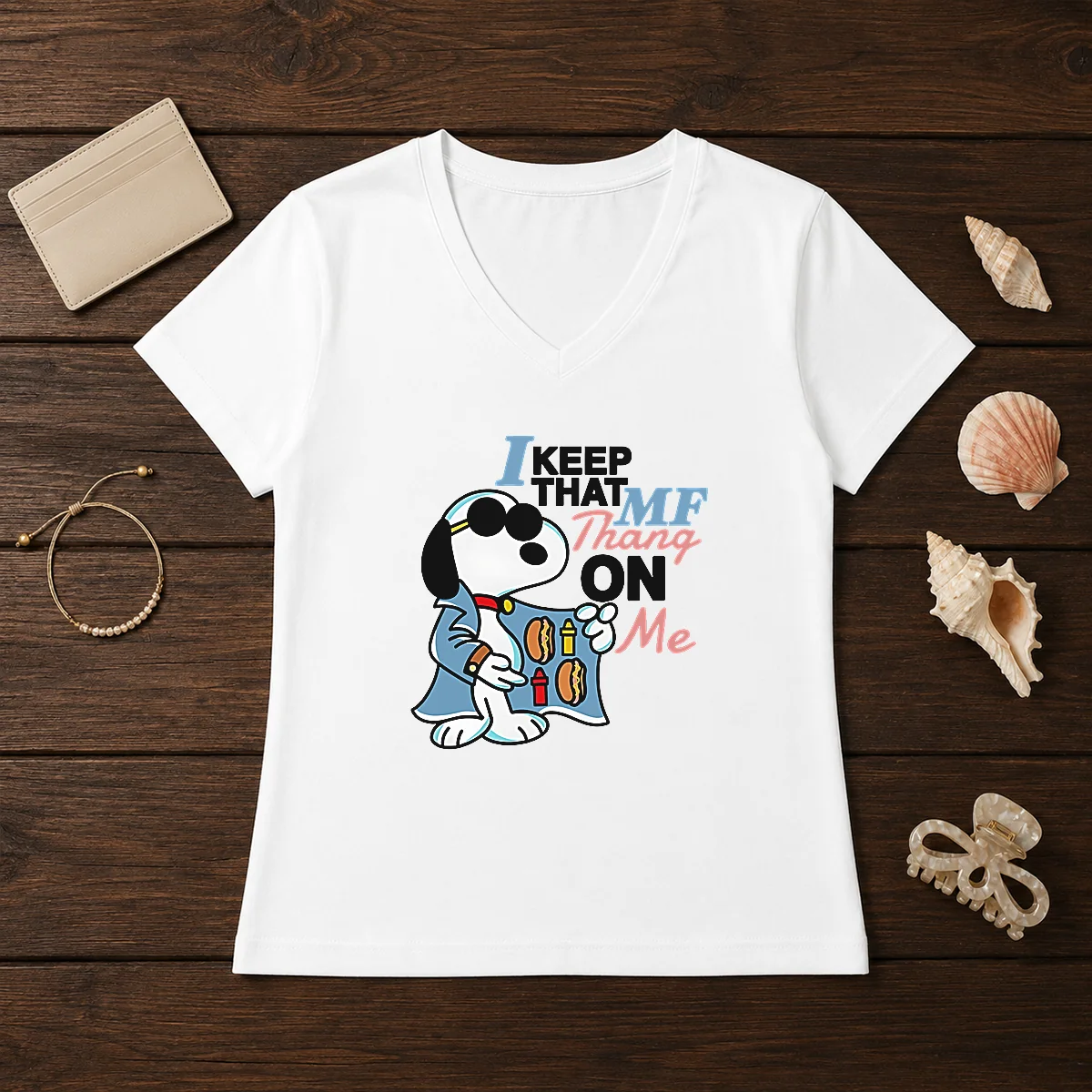 Funny Snoopy Peanuts I Keep That V-Neck Shirt Funny Snoopy Peanuts I Keep That V-Neck Shirt
