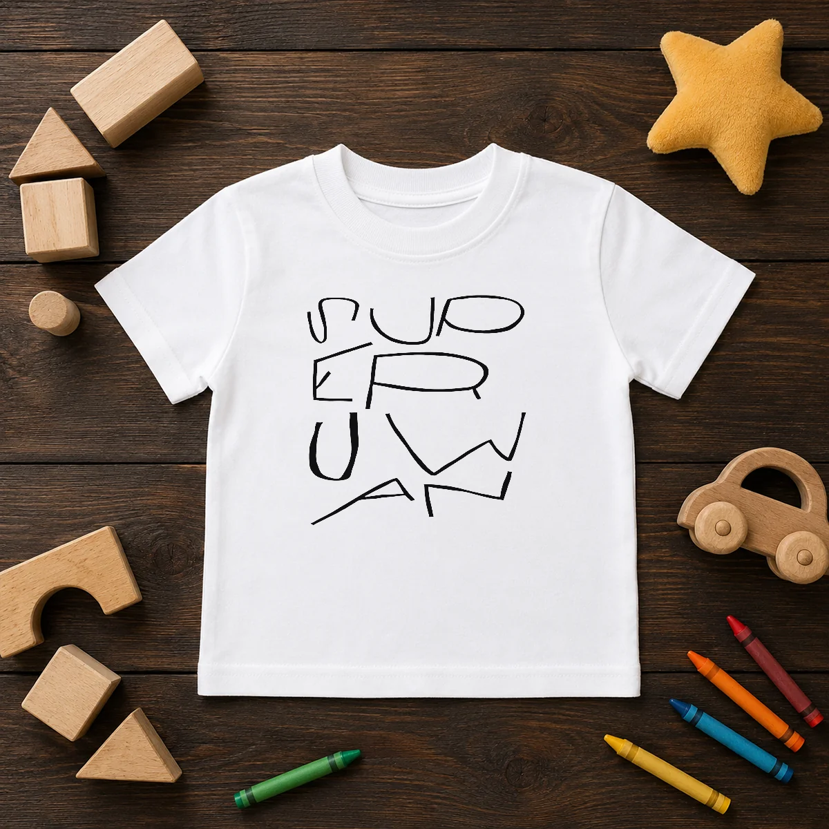 Funny Superhuman Superhuman Logo Hirt Kids T-Shirt